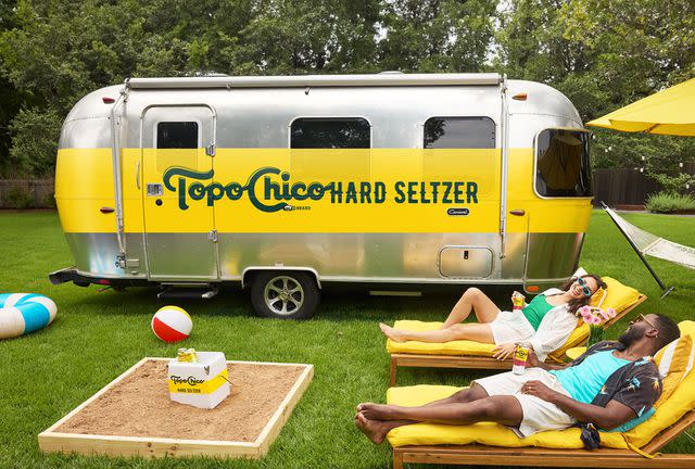 <p>Courtesy of Topo Chico</p> Topo Chico's curated staycation experience will include a three-day, two-night experience brought right to your backyard.