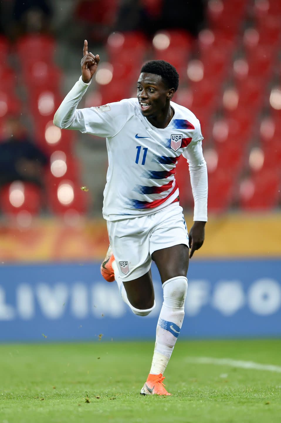 <p>Age: 22</p><p>Hometown: Rosedale, New York</p><p>Club team: Lille</p><p>Position: Forward</p><p>Fun fact: His dad, George Weah, was the first African player to win the Ballon d’Or, soccer's top award. George played for Liberia, and went on to have a career in politics—he is currently the President of Liberia. Tim was eligible to represent the United States, France, Jamaica (his mom his Jamaican), or Liberia, but picked the U.S.</p><p>Instagram: <a class="link " href="https://www.instagram.com/timothyweah/" rel="nofollow noopener" target="_blank" data-ylk="slk:@timothyweah;elm:context_link;itc:0;sec:content-canvas">@timothyweah</a></p>