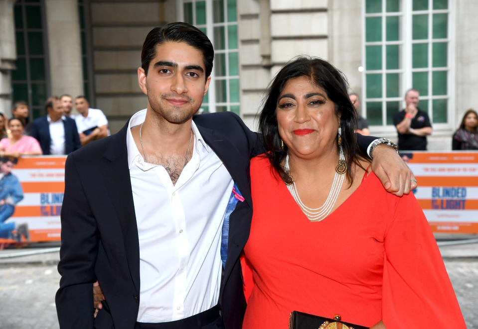 LONDON, ENGLAND - JULY 29: Viveik Kalra and Gurinder Chadha attend the UK Gala Screening of Blinded By The Light at The Curzon Mayfair on July 29, 2019 in London, England. (Photo by Dave J Hogan/Dave Hogan/Getty Images for EONE)