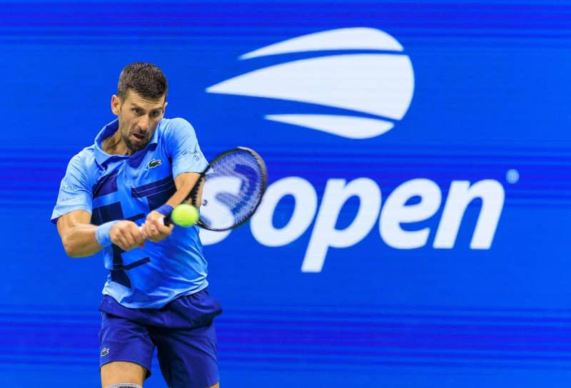 Serbian tennis player Novak Djokovic in action against Australia's Alexei Popyrin during their Men's Single third round tennis match on Day 5 of the US Open at USTA Billie Jean King National Tennis Center. Javier Rojas/PI via ZUMA Press Wire/dpa