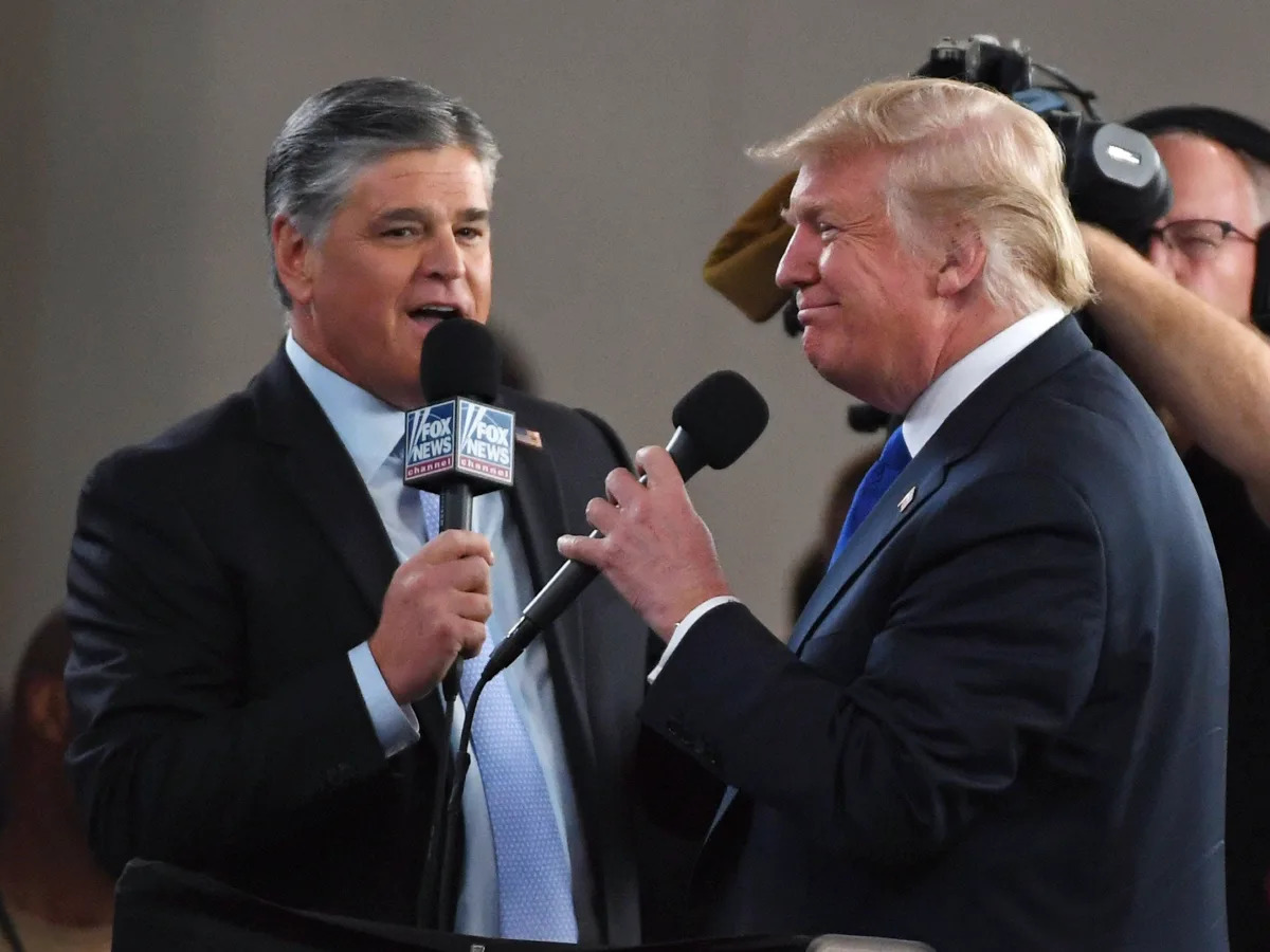 Trump would dial Fox News hosts Sean Hannity and Lou Dobbs into Oval Office meetings, report says