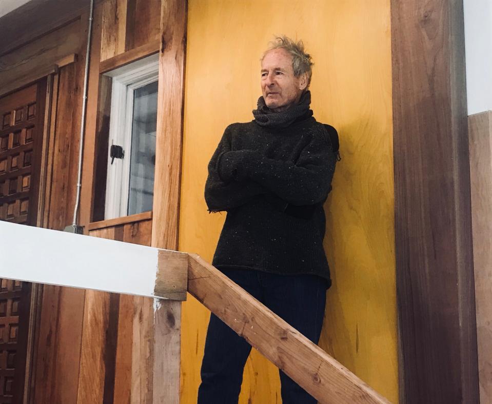 Hunt Prothro surveys the space that will become a classroom for pottery master classes. He's planning to open it to friends and colleagues next month.