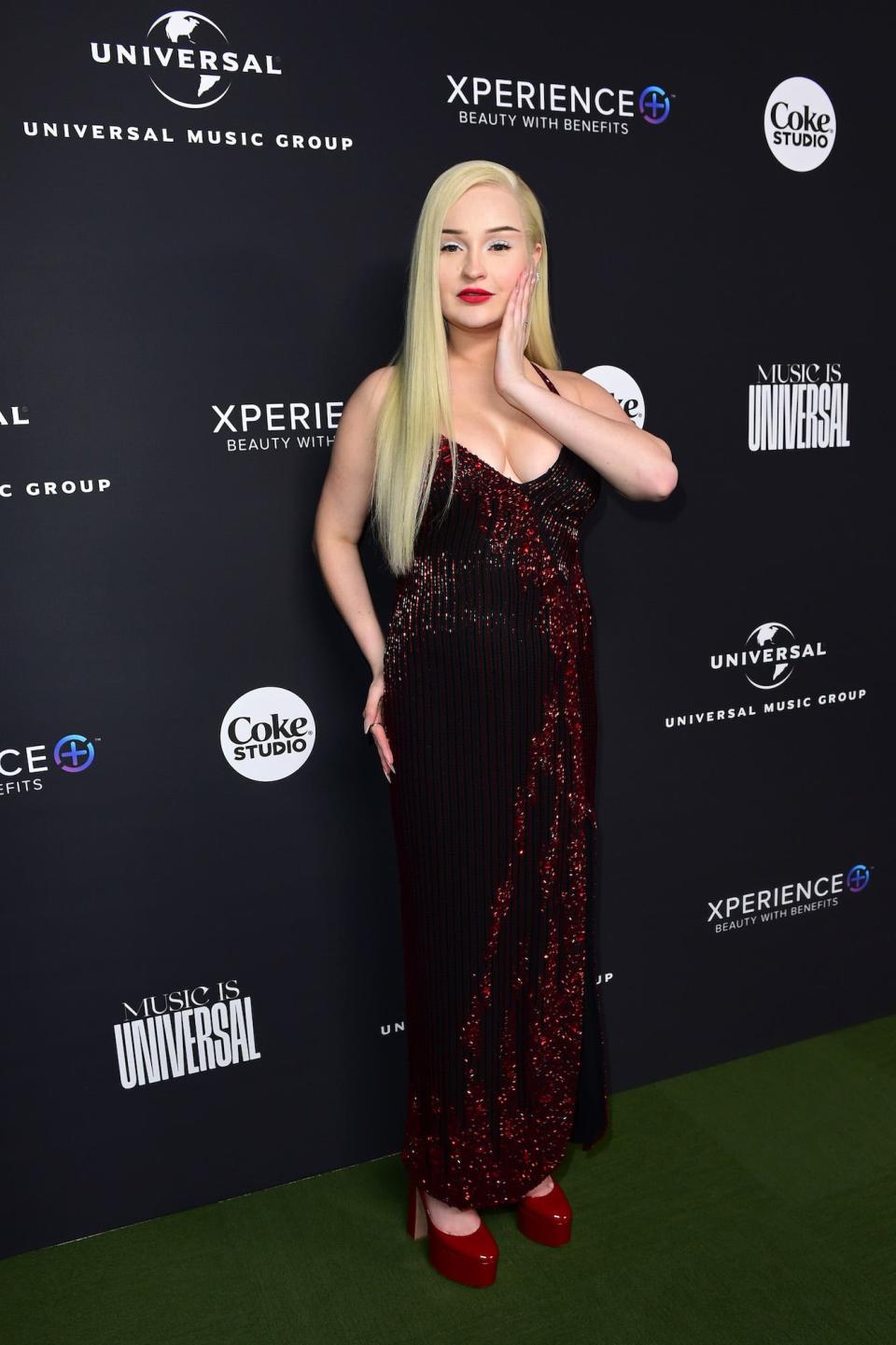 Kim Petras at the Universal Music Group Grammy after party on February 5, 2023.