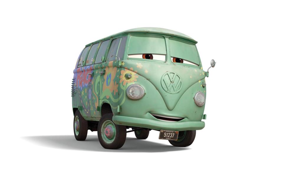 <p>Lloyd Sherr plays Fillmore for the second time. The Microbus was voiced by the late George Carlin in the first film.</p>