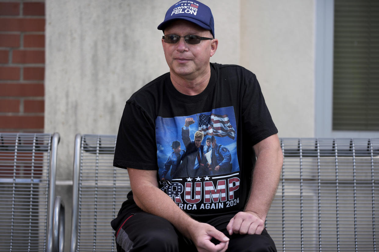 Joseph Wiederien speaks during an interview with The Associated Press, Friday, Sept. 6, 2024, in Des Moines, Iowa. (AP Photo/Charlie Neibergall)