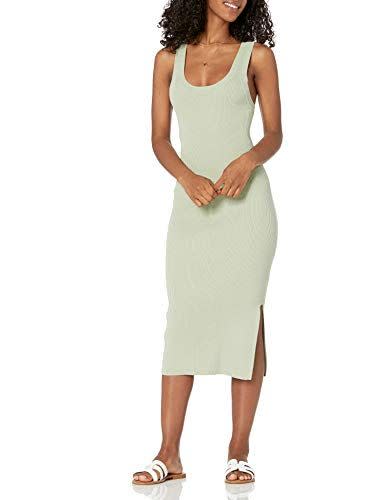 The Drop Yasmin Side Slit Midi Sweater Tank Dress