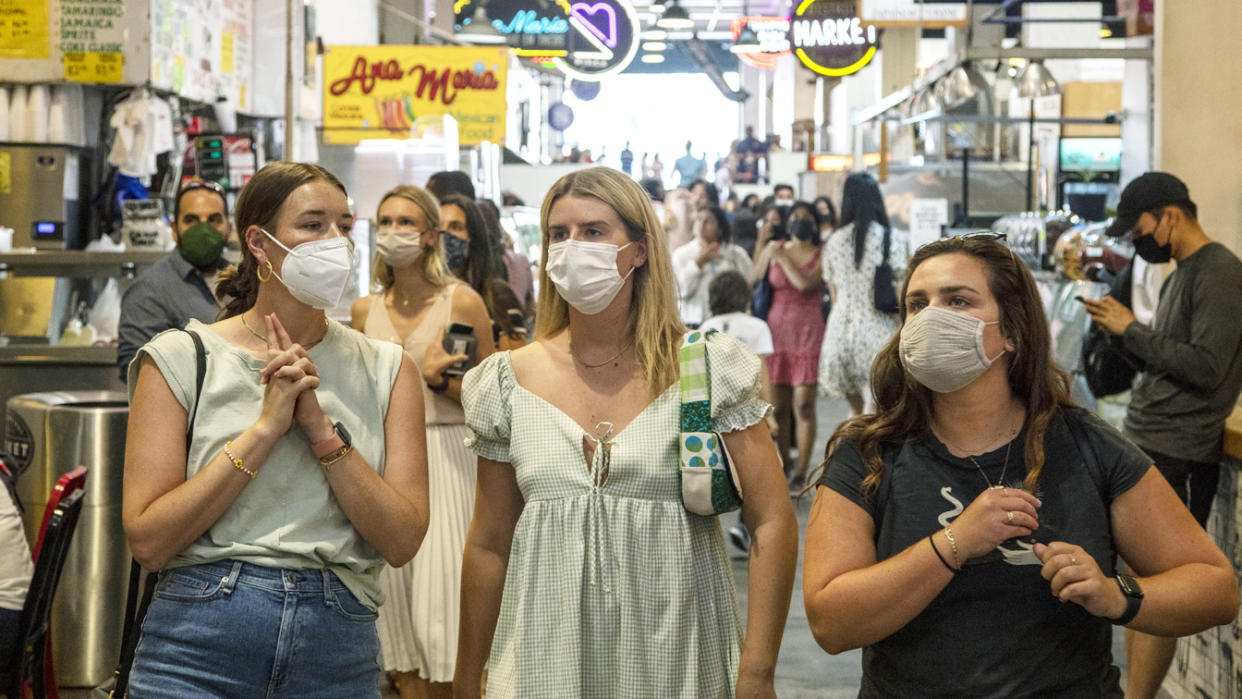 Visitors to the Grand Central Market 