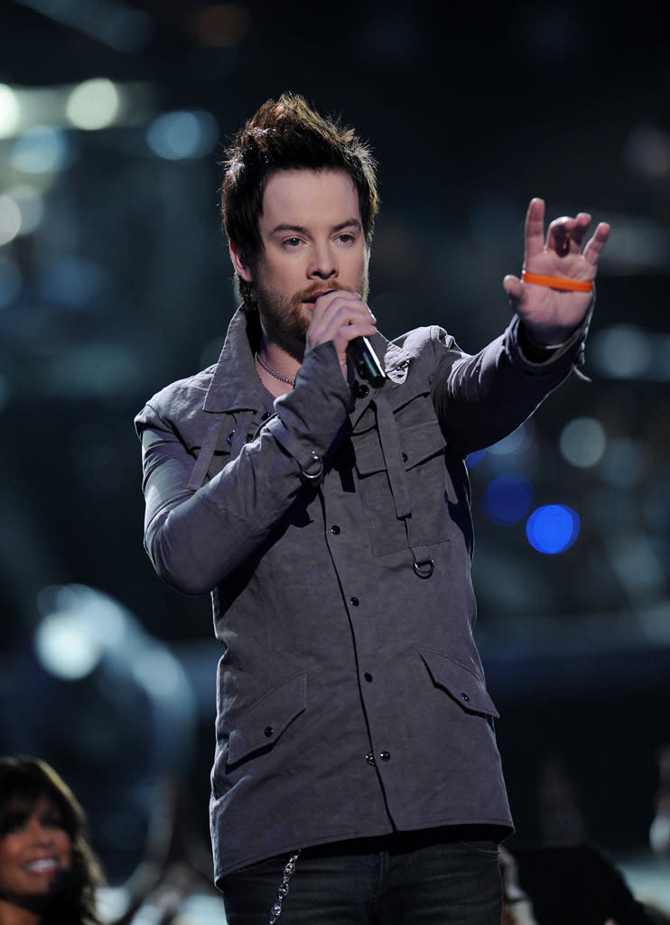 David Cook performs on American Idol.