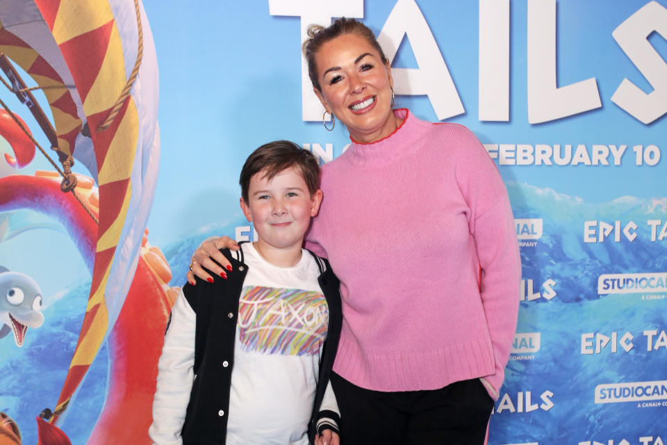 Jaxon Reilly and Claire Sweeney attend a Gala Screening of 