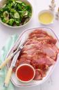 <p>This glazed ham will become a must-have for Christmas, simply because of how easy and low-maintenance it is to make. After a quick 10 minute prep, pop it in the oven for an hour and a half, then glaze and serve. </p><p>Get the <a href="https://www.womansday.com/food-recipes/food-drinks/recipes/a49990/orange-red-pepper-jelly-and-orange-glazed-ham/" rel="nofollow noopener" target="_blank" data-ylk="slk:Orange-Red Pepper Jelly and Orange Glazed Ham recipe" class="link "><strong>Orange-Red Pepper Jelly and Orange Glazed Ham recipe</strong></a>.</p>