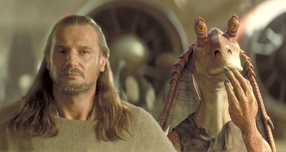 Qui-Gon and Jar Jar Binks in The Phantom Menace (Credit: Fox/Lucasfilm)