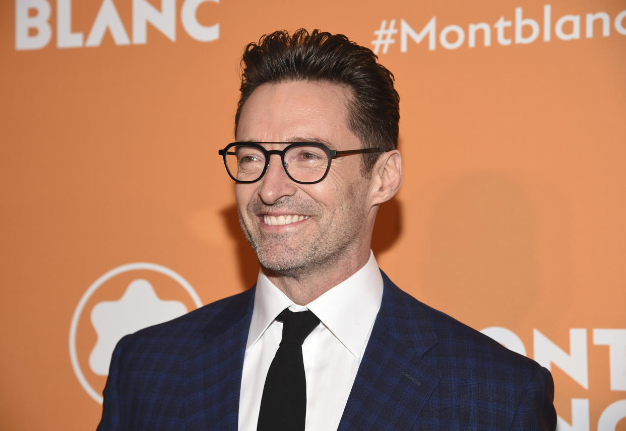 Actors Hugh Jackman attends the Montblanc MB 01 Smart Headphones and Summit 2+ launch party World of McIntosh Townhouse on Tuesday, March 10, 2020, in New York. (Photo by Evan Agostini/Invision/AP)