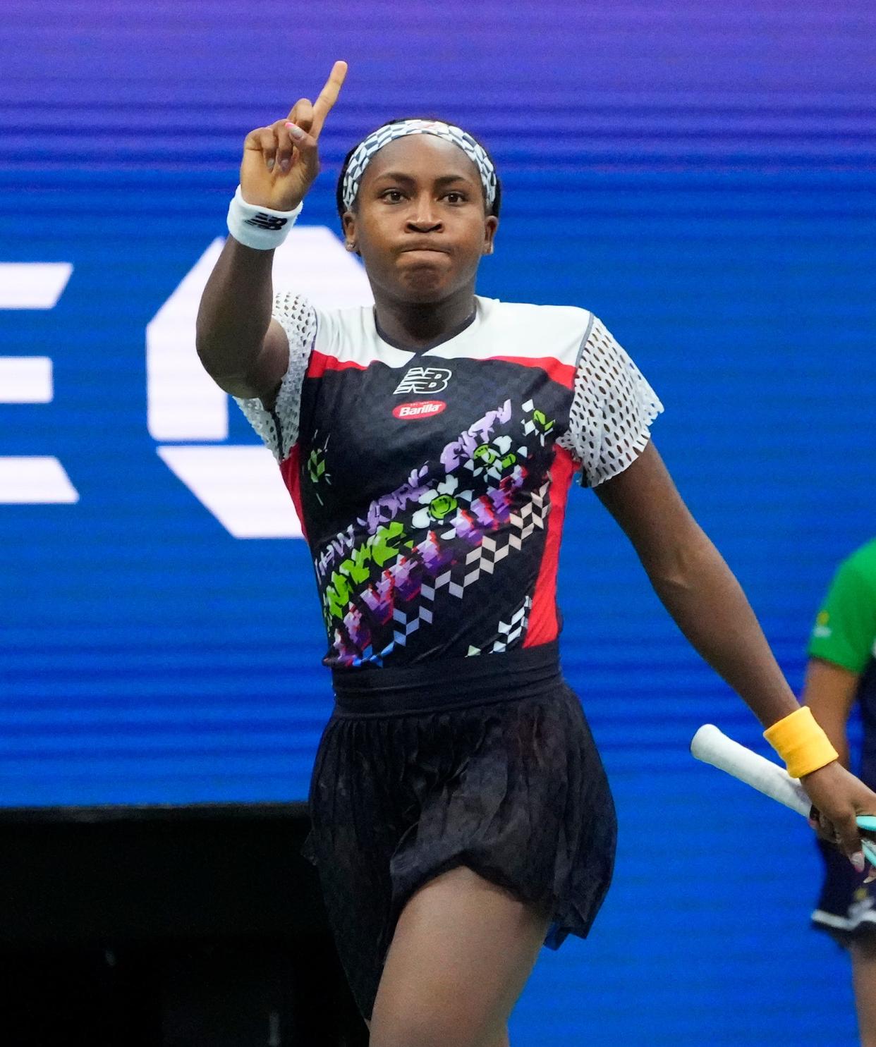 Delray Beach's Coco Gauff said her finger-waving during her win over China’s  Shuai Zhang on Sunday was the signature motion from hip-hop's City Girls.