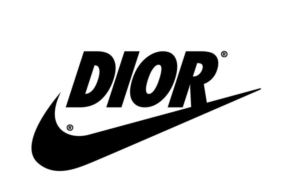 <p>Nike tiene un logo muy único. Aquí Dior reemplazó el nombre. </p>