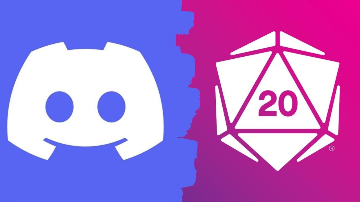  Discord and Roll20 logos. 