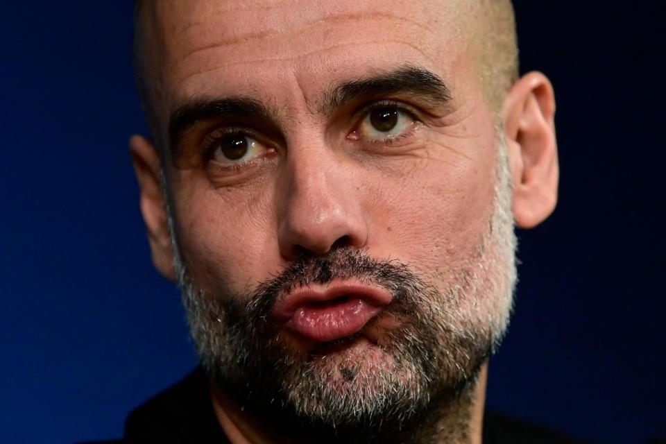 Guardiola demanded an apology in his Thursday press conference after Man City's ban was overturned (AFP via Getty Images)