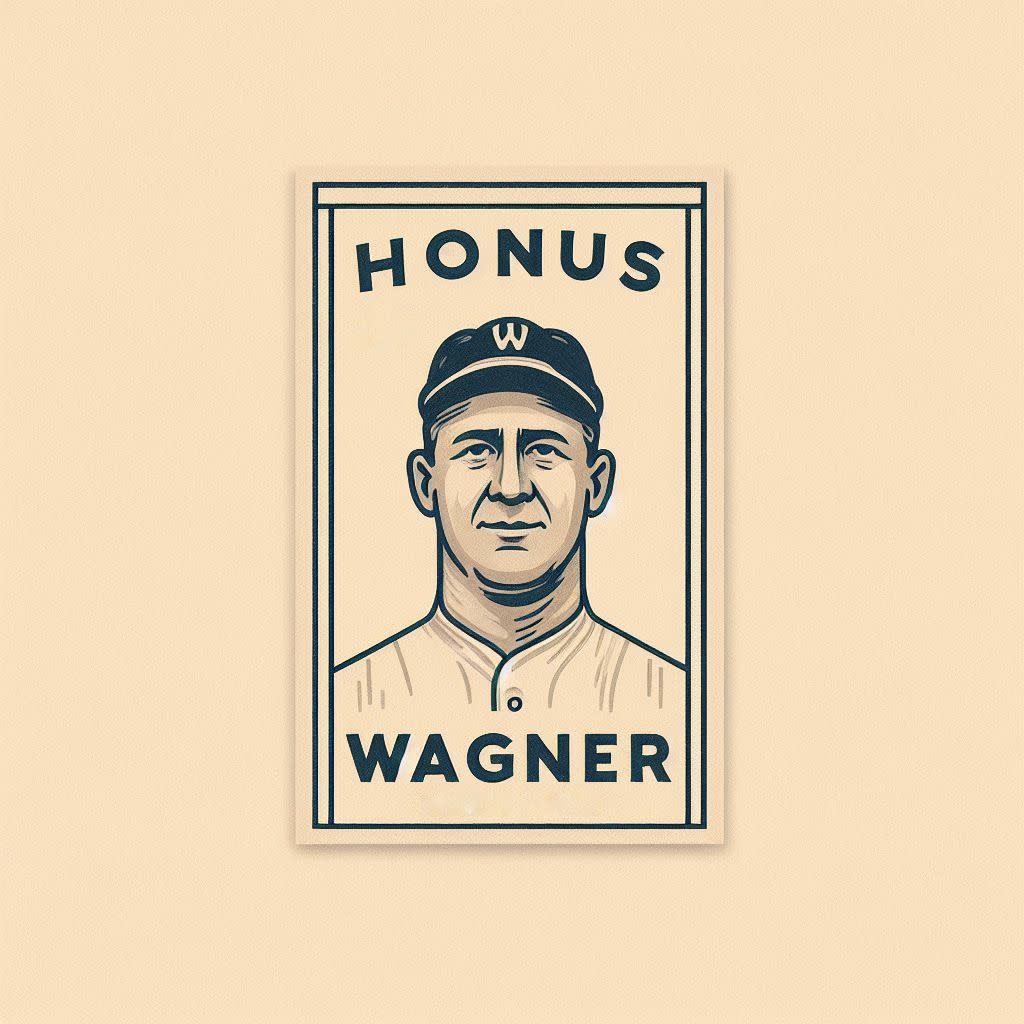 honus wagner baseball card from bing image creator