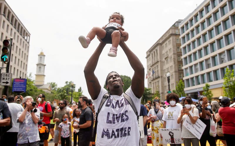 FILE PHOTO: Protest against racial inequality in the aftermath of the death in Minneapolis police custody of George Floyd, in Washington