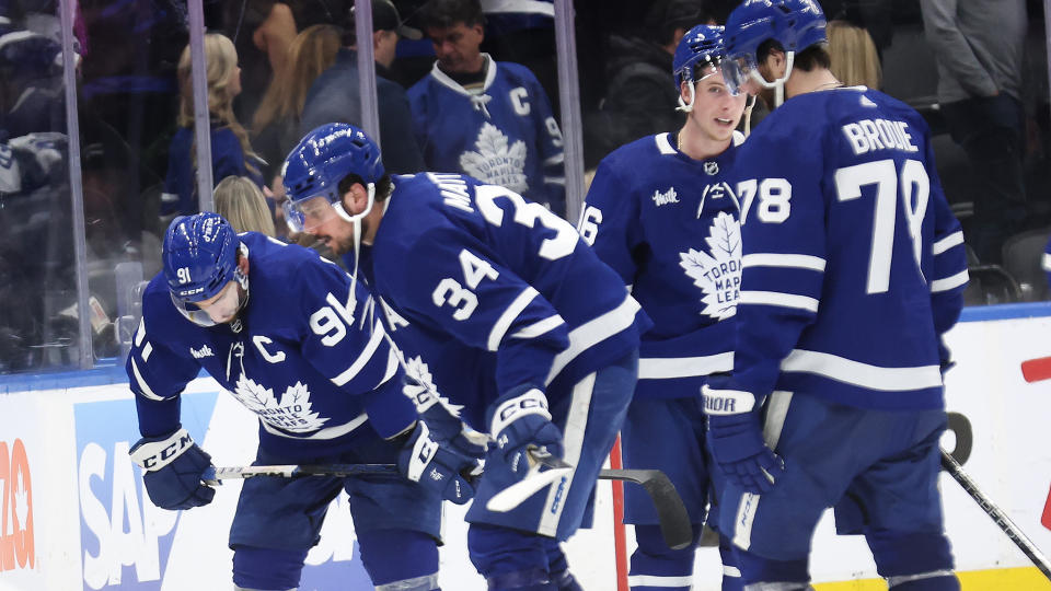 The Maple Leafs will have to win four of their next five games against the Panthers to stay alive. (Richard Lautens/Toronto Star via Getty Images)