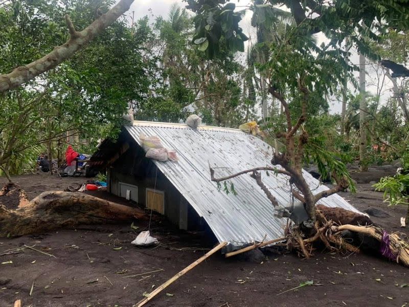 View of Typhoon Goni's aftermath in San Francisco, Guinobatan