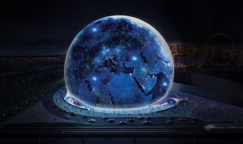 位於拉斯維加斯的巨型沉浸體驗球形場館「Sphere」將於9月底開始啟用