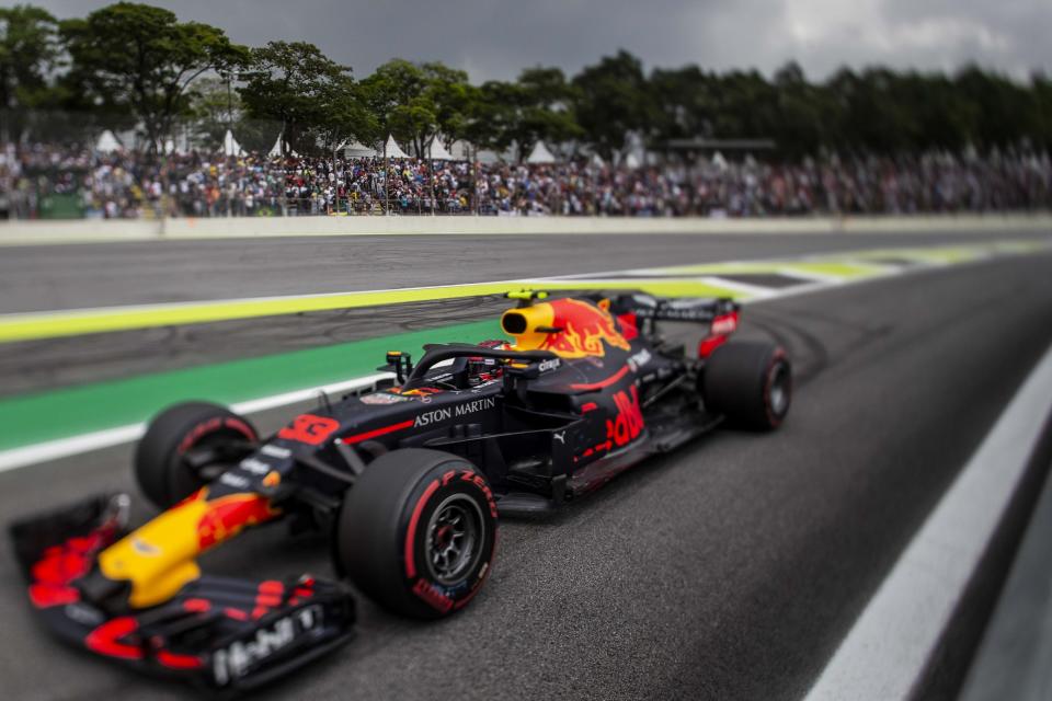 *Arquivo* SÃO PAULO, SP, 11.07.2018 - Carro do piloto holandês Max Verstappen no GP Brasil de F-1. (Foto: Adriano Vizoni/Folhapress)