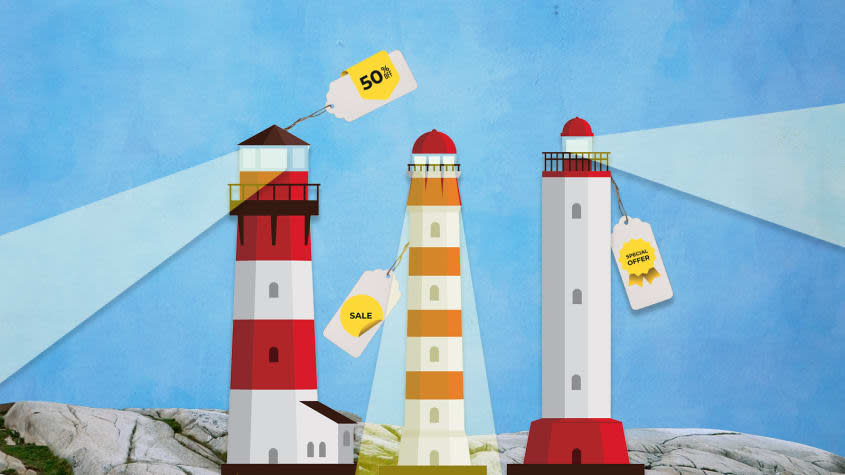 Lighthouses with a price tag.