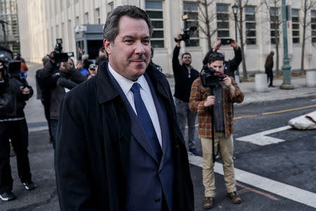 Attorney for Joaquin Guzman, the Mexican drug lord known as "El Chapo", Jeffrey Lichtman exits the Brooklyn Federal Courthouse during the trial of Guzman in the Brooklyn borough of New York, U.S., February 5, 2019. REUTERS/Jeenah Moon