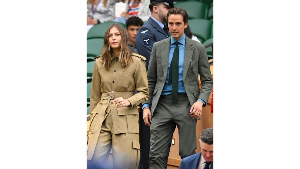 Maria was accompanied by fiancé Alexander Gilkes