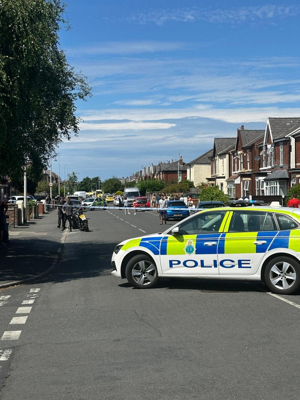 Armed police have detained a man and seized a knife after being called to Hart Street (@ChauffeurWest/PA Wire)