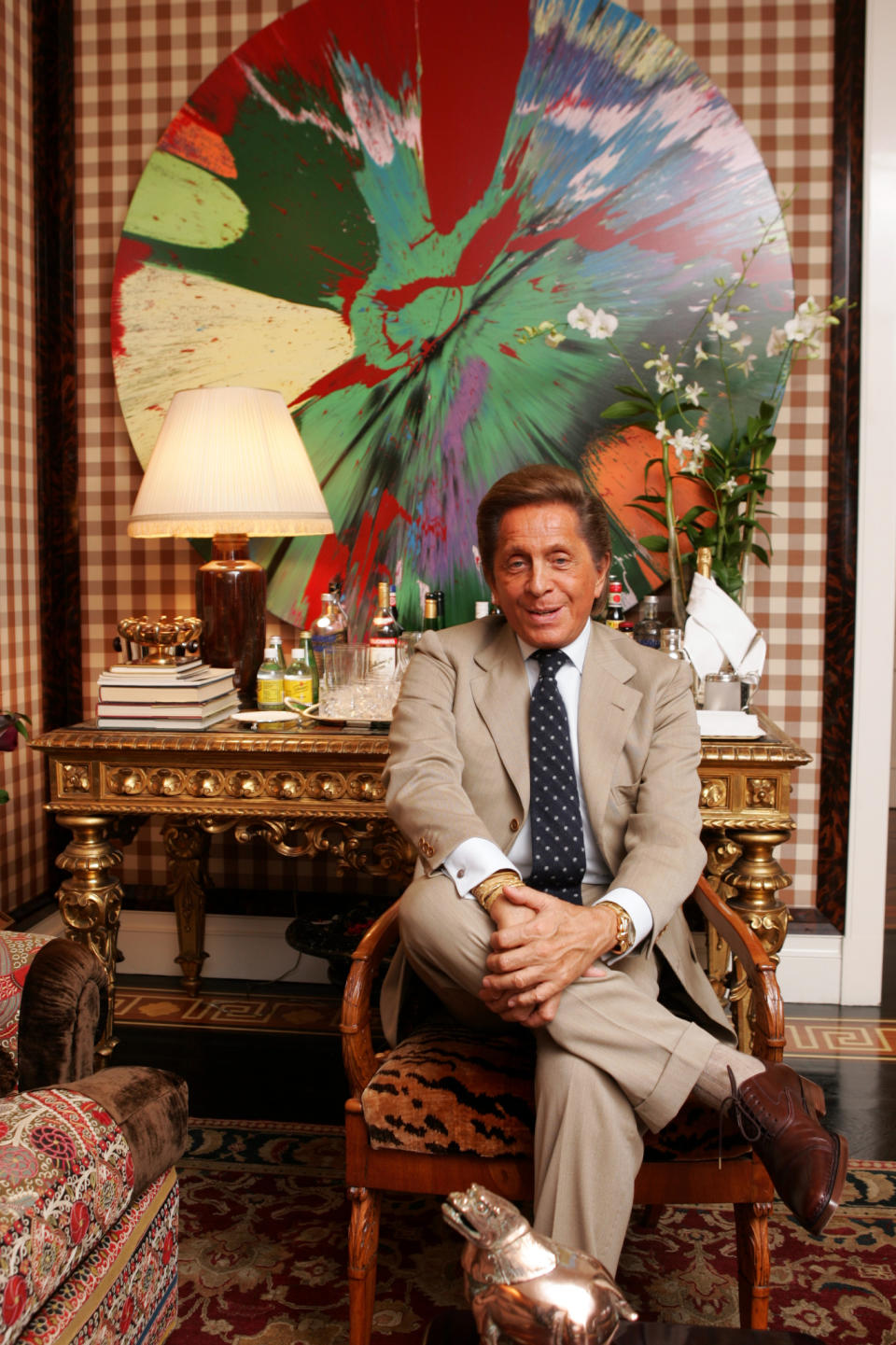 Designer Valentino Garavani photographed at his home in New York.