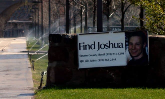 A "Find Joshua" poster