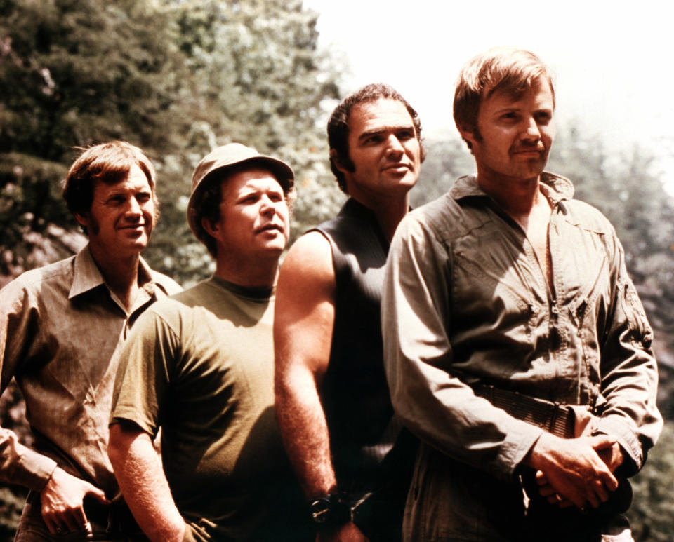 From left: Ronny Cox, Ned Beatty, Burt Reynolds and Jon Voight in ‘Deliverance,’ 1972/Everett Collection