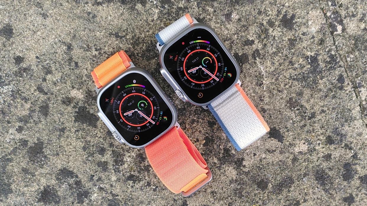  Apple Watch Ultra beside Apple Watch Ultra 2. 