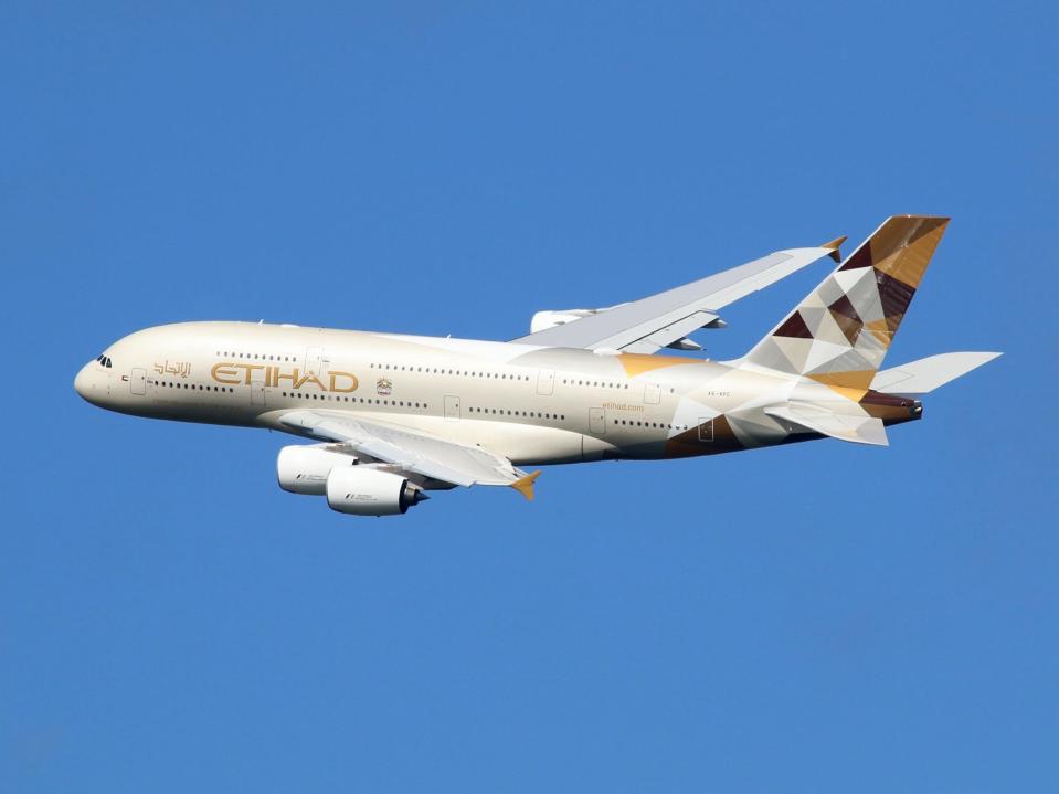 Etihad Airways Airbus A380 and Boeing 777