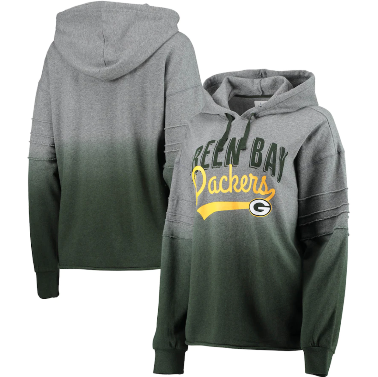 Packers Dip-Dye Crop Pullover Hoodie