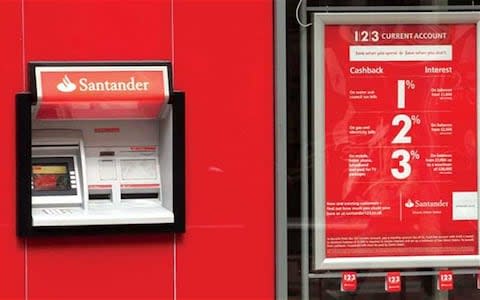 A Santander cash machine