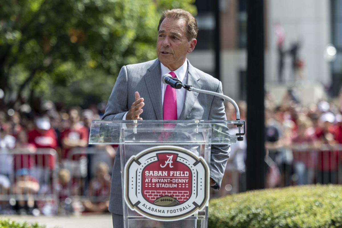 Alabama officially adds Nick Saban Field to stadium name in pre-game ceremony