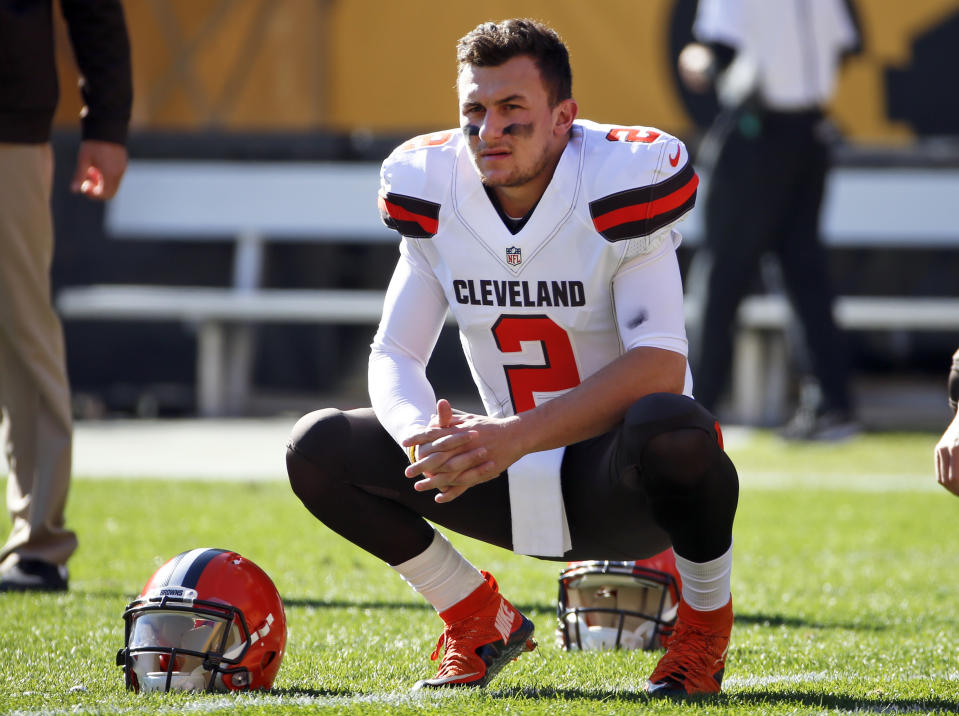 Johnny Manziel's NFL career didn't last long after the Cleveland Browns drafted him in the first round in 2014. (AP Photo/Gene J. Puskar, File)