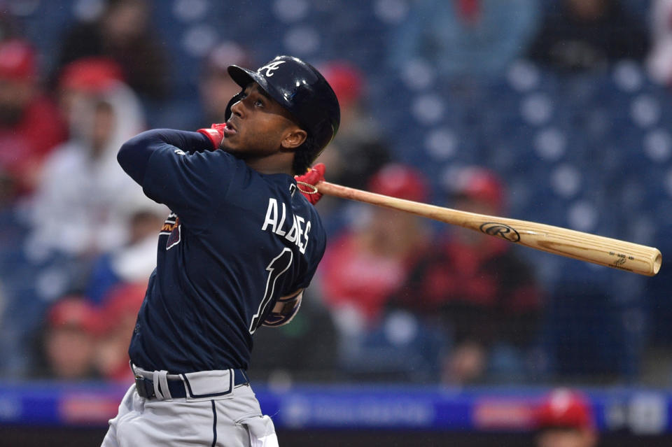 Atlanta Braves’ Ozzie Albies is off to a huge start this season (AP Photo).