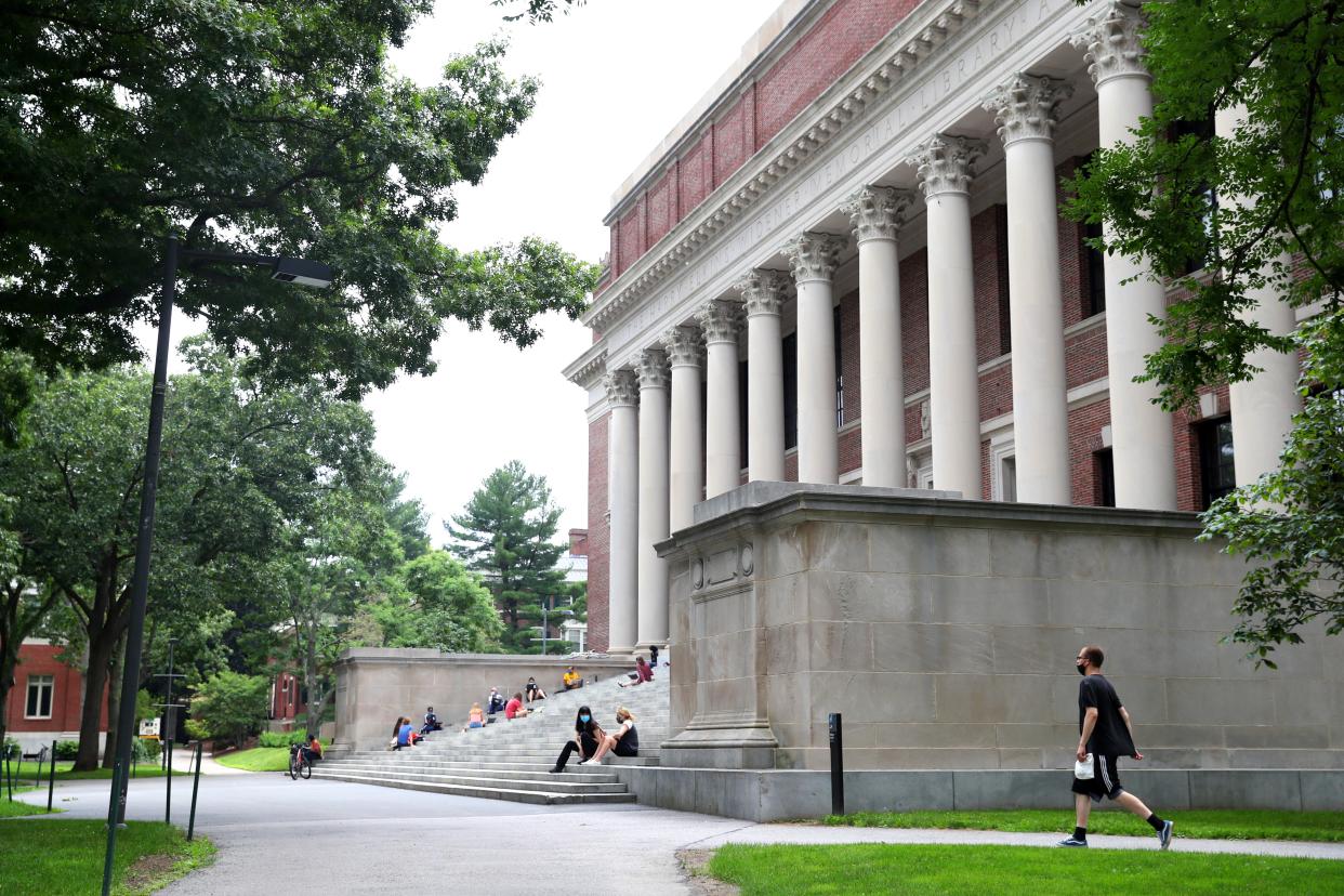 <p>A view of Harvard Yard on the campus of Harvard University on July 08, 2020 in Cambridge, Massachusetts.</p> (Getty Images)
