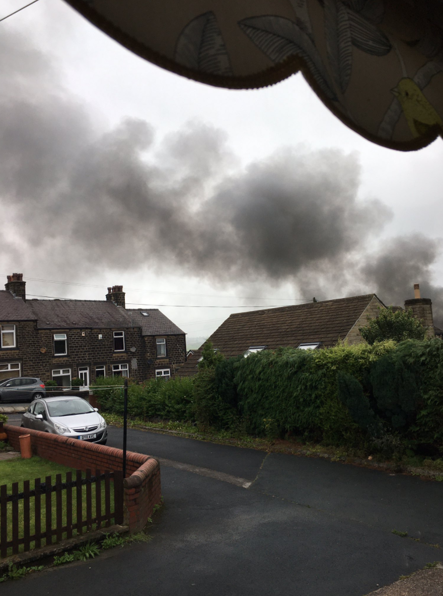 A man was airlifted to hospital after the explosion