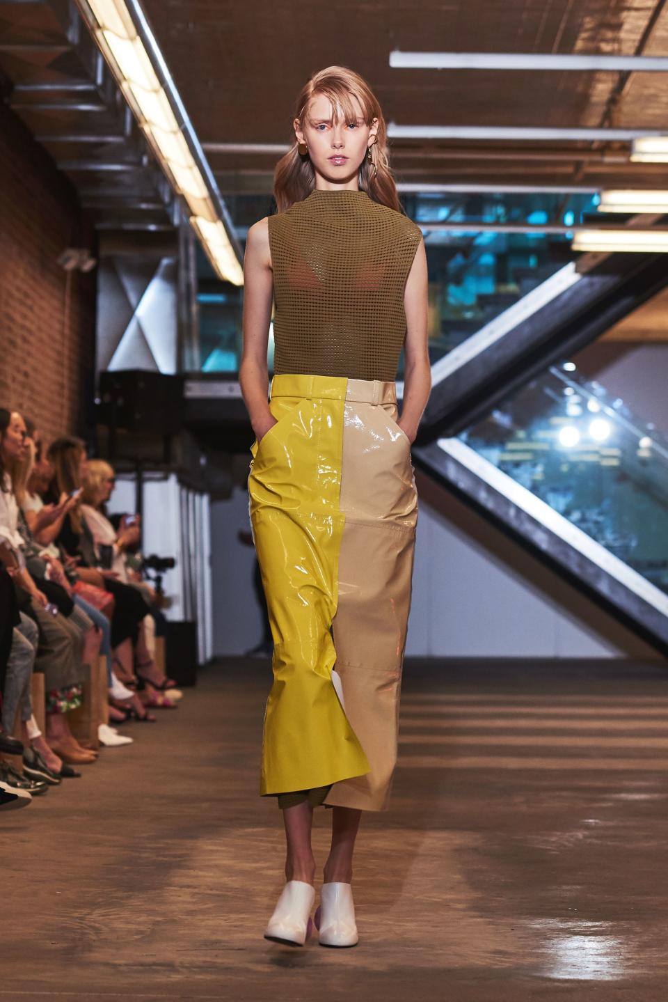 <p><i>A model wearing a split colored skirt. (Photo: ImaxTree) </i></p>