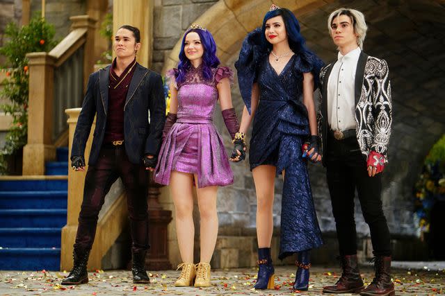 <p>David Bukach/Disney Channel via Getty</p> The cast of Descendants