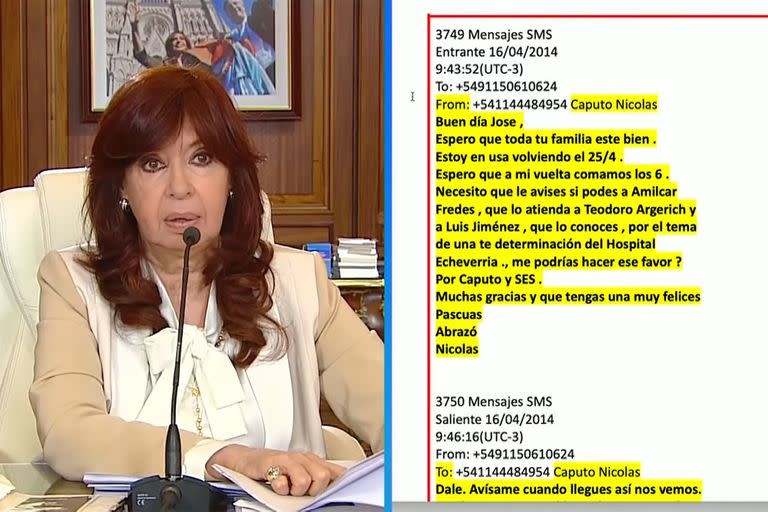 Cristina Kirchner apuntó contra Nicolás Caputo, el empresario y amigo del expresidente Macri
