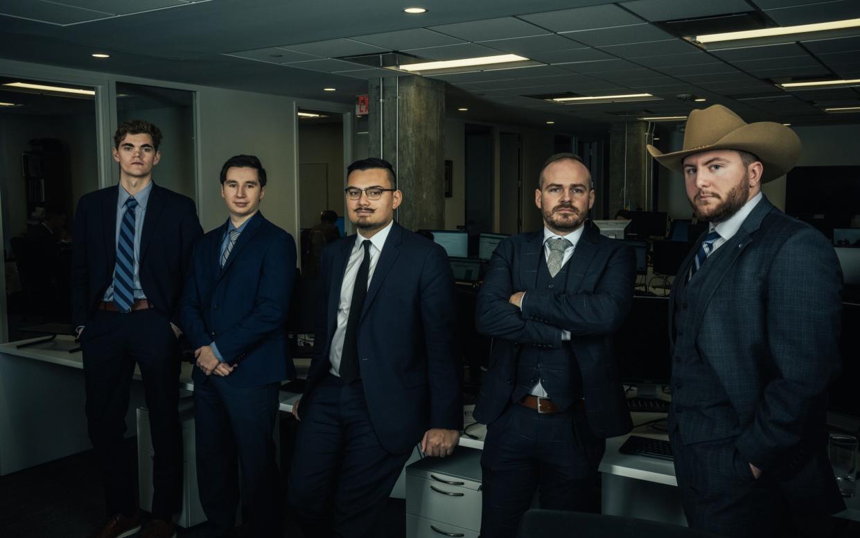 Left to right: Noel Mikkelsen, Daniel Mealie, Mitch Belcher and Thomas Bergeron at the Institute for the Study of War in Washington, DC