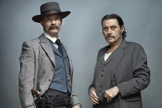 James Minchin/HBO Timothy Olyphant and Ian McShane from ‘Deadwood: The Movie'