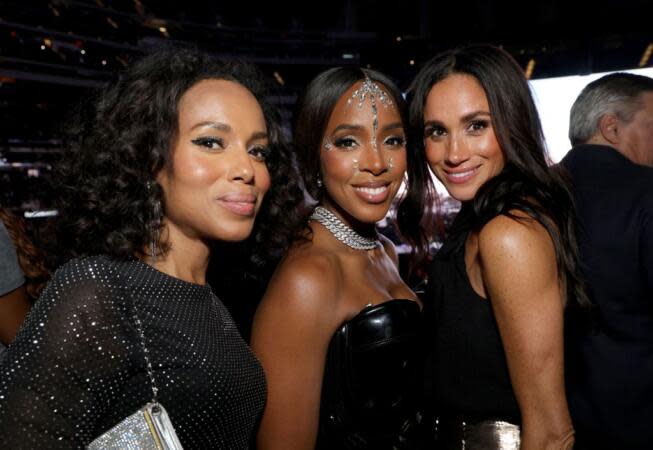 Kerry Washington, Kelly Rowland and Meghan Markle | Kevin Mazur/WireImage for Parkwood