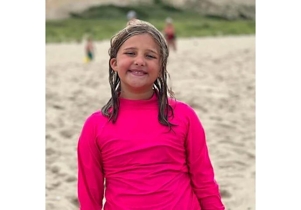 This photo provided by her family on Monday, Oct. 2, 2023, shows Charlotte Sena, nine, who was rescued after vanishing during a camping trip