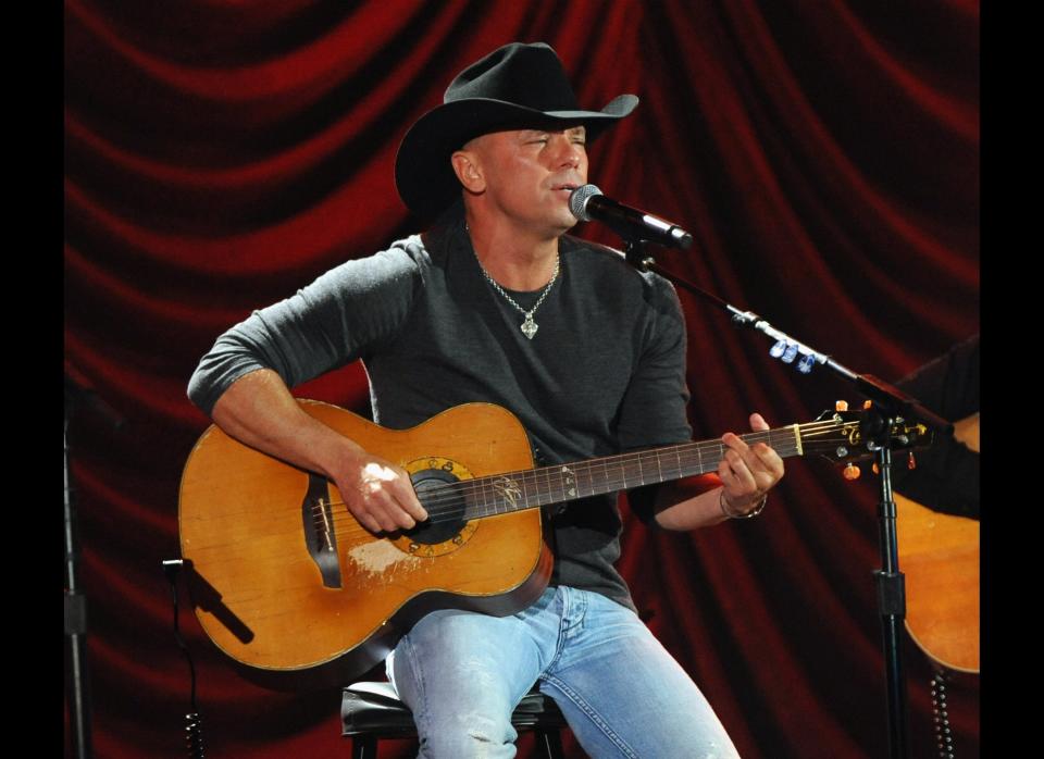 When Renee Zellweger stated the reason she was divorcing Chesney, nominated for three awards including Musical Event of the Year, was due to fraud, many were quick to assume that the country star was gay.    <a href="http://www.cmt.com/news/news-in-brief/1604902/kenny-chesney-talks-candidly-in-playboy-interview.jhtml" target="_hplink">Chesney responded to the accusations</a> in a 2009 <em>Playboy</em> interview by saying:  <blockquote>"That is the most unbelievable thing in the world. ... What guy who loves girls wouldn't be angry about that shit? I didn't sign up for that. I think people need to live their lives the way they want to, but I'm pretty confident in the fact that I love girls. (laughs) I've got a long line of girls who could testify that I am not gay."</blockquote>  